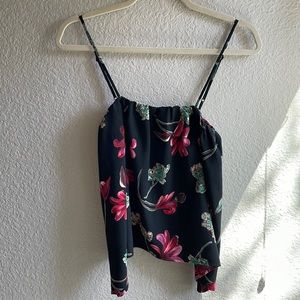 Black floral top